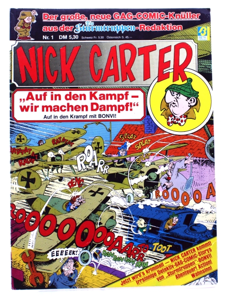 Nick Carter Comic Album Nr. 1 (1985): Auf in den Kampf - wir machen Dampf!